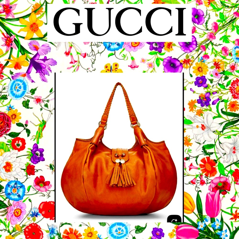 Gucci Brown Leather Hobo